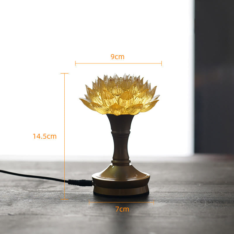 Nimara Ritual Lotus Liuli Glass Copper Brass New Begining Home Decoration