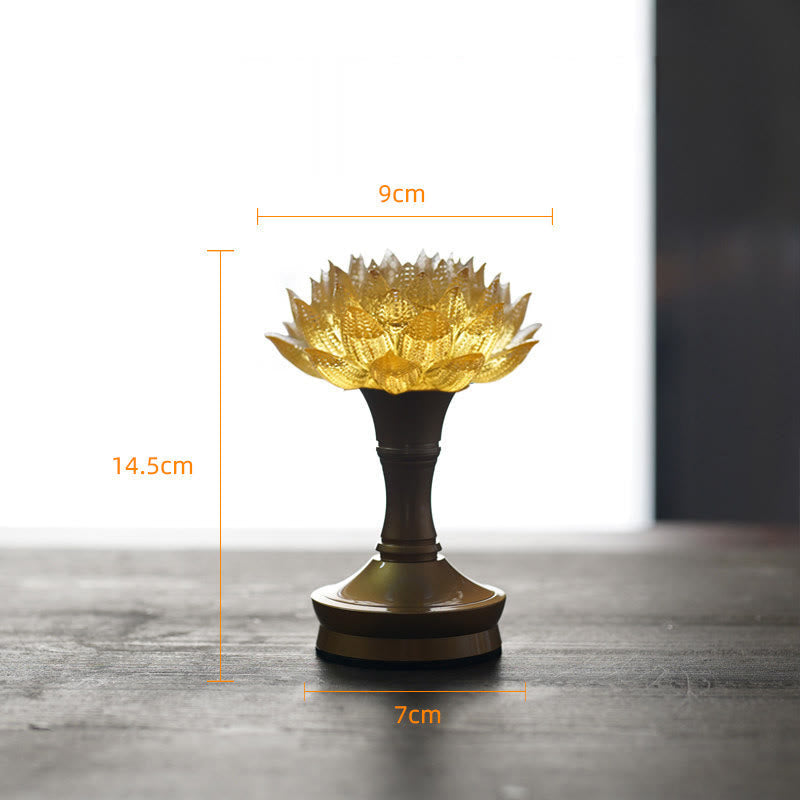 Nimara Ritual Lotus Liuli Glass Copper Brass New Begining Home Decoration