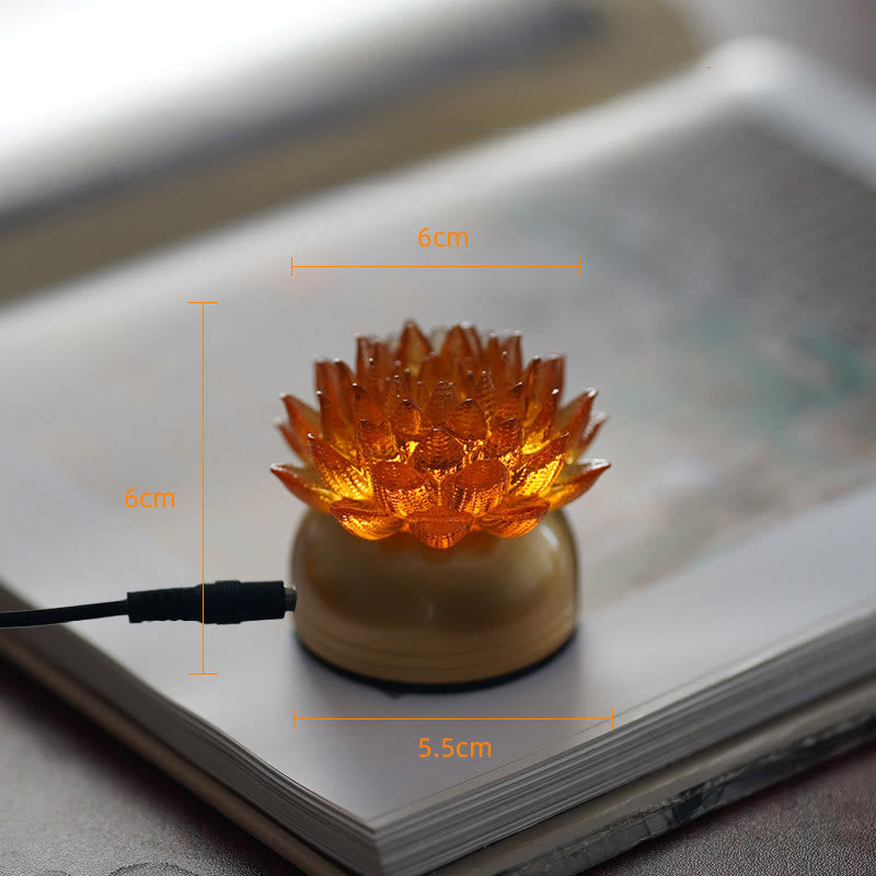 Nimara Ritual Lotus Liuli Glass Copper Brass New Begining Home Decoration