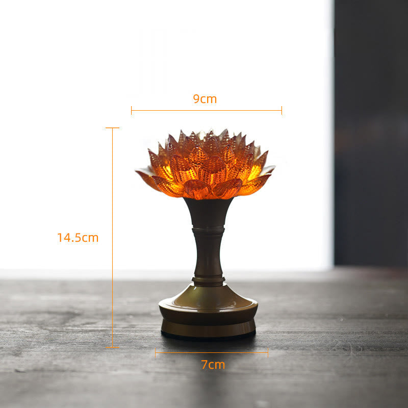 Nimara Ritual Lotus Liuli Glass Copper Brass New Begining Home Decoration