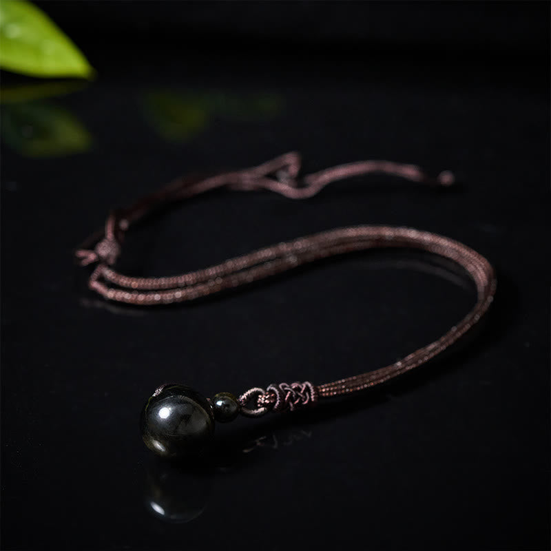 Nimara Ritual Tiger's Eye Silver Sheen Obsidian Gold Sheen Obsidian Rainbow Obsidian Positive Necklace Pendant