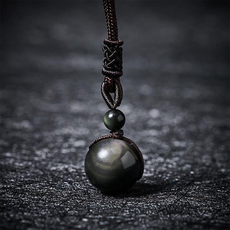Nimara Ritual Tiger's Eye Silver Sheen Obsidian Gold Sheen Obsidian Rainbow Obsidian Positive Necklace Pendant