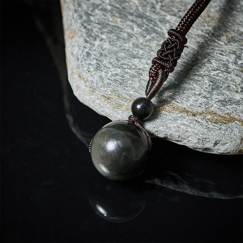 Nimara Ritual Tiger's Eye Silver Sheen Obsidian Gold Sheen Obsidian Rainbow Obsidian Positive Necklace Pendant
