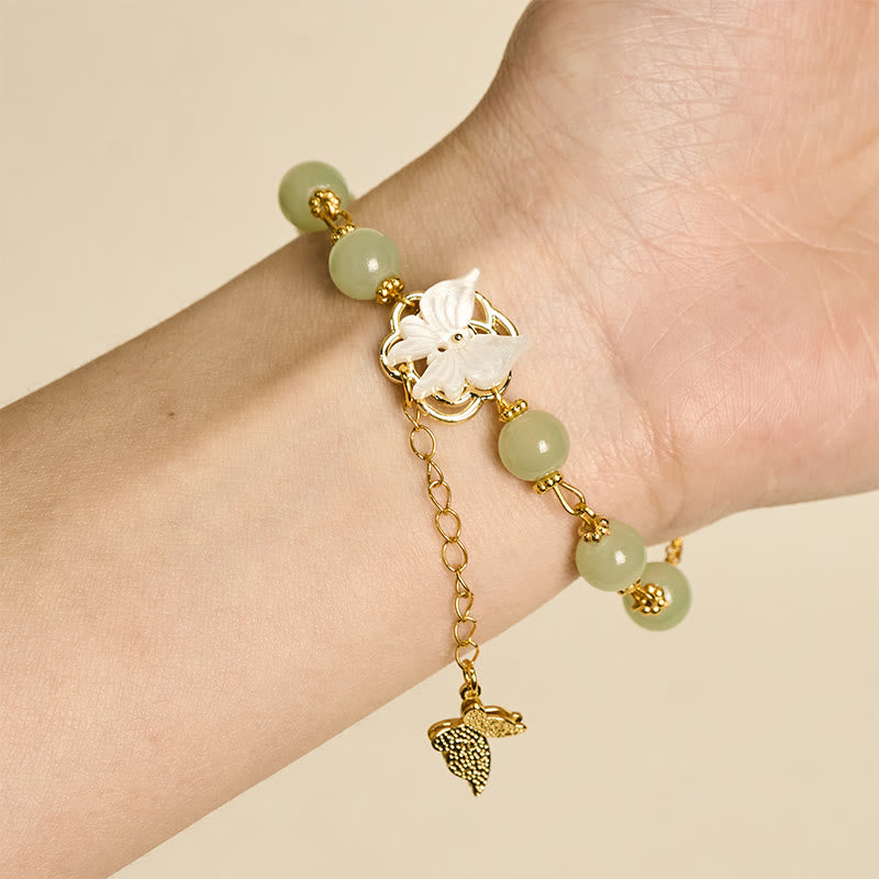 Nimara Ritual Liuli Glass Bead Butterfly Blessing Love Bracelet