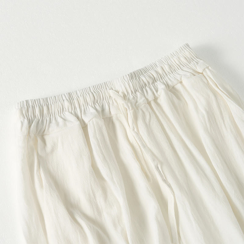 Nimara Ritual Plain Bohemian Stripes Women's Wide Leg Pants With Pockets