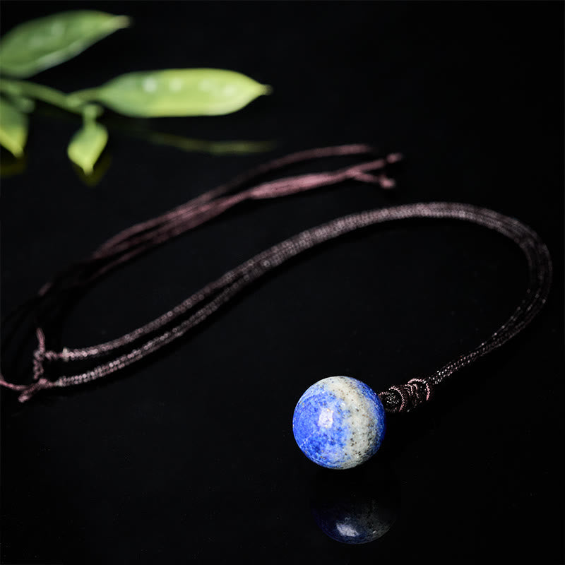 Nimara Ritual Amethyst Yellow Agate Various Agate Pink Crystal Lazurite Lapis Lazuli Balance Necklace Pendant