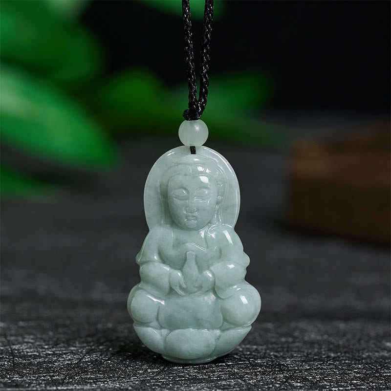 Nimara Ritual Jade Kwan Yin Avalokitesvara Harmony Necklace Pendant