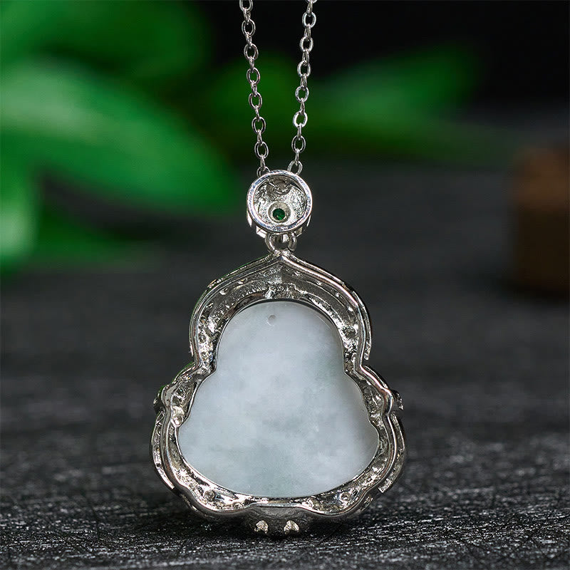 Nimara Ritual Jade Laughing Buddha Abundance Necklace Pendant