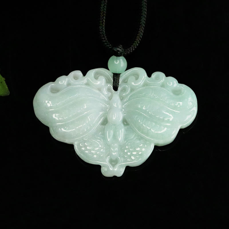 Nimara Ritual Jade Butterfly Prosperity Necklace Pendant
