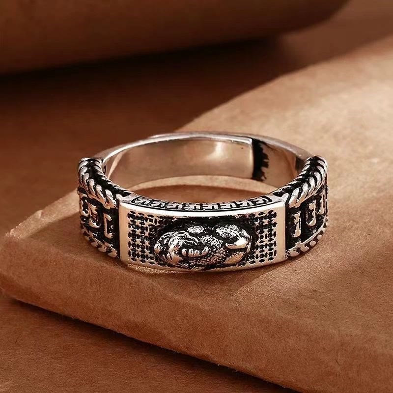 Nimara Ritual Lucky FengShui PiXiu Wealth Prayer Wheels Couple Ring