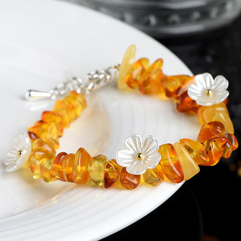 Nimara Ritual Natural Aquamarine Peridot Strawberry Quartz Various Crystals Serenity Bracelet