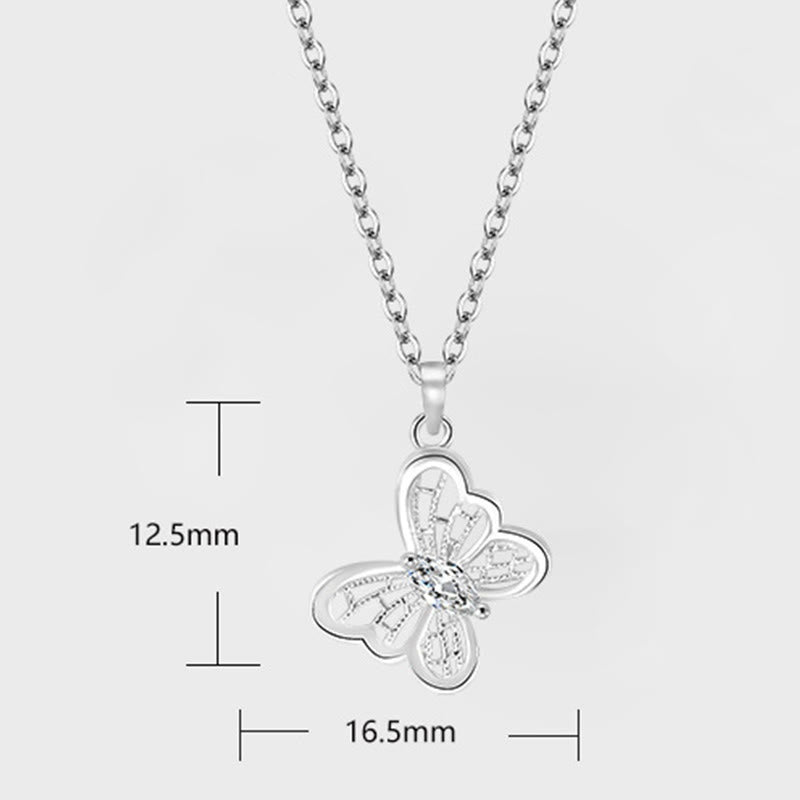 Nimara Ritual 999 Sterling Silver Butterfly Protection Necklace Pendant