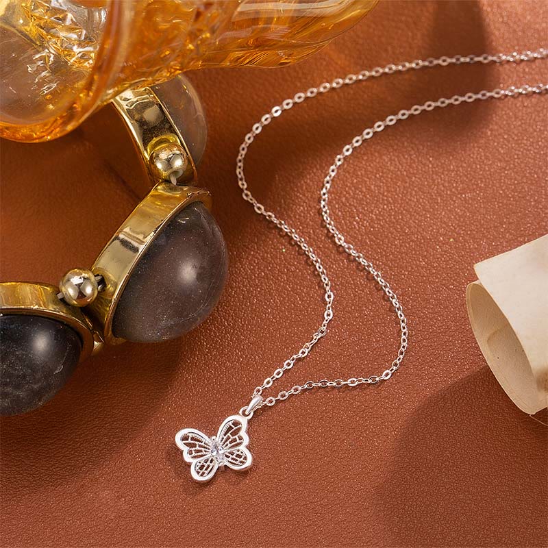 Nimara Ritual 999 Sterling Silver Butterfly Protection Necklace Pendant