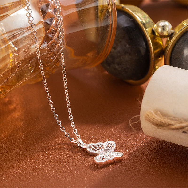 Nimara Ritual 999 Sterling Silver Butterfly Protection Necklace Pendant
