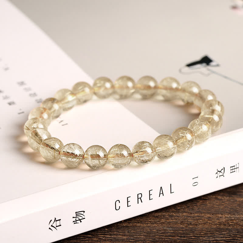 Nimara Ritual Natural Golden Rutilated Quartz Auspiciousness Protection Bracelet