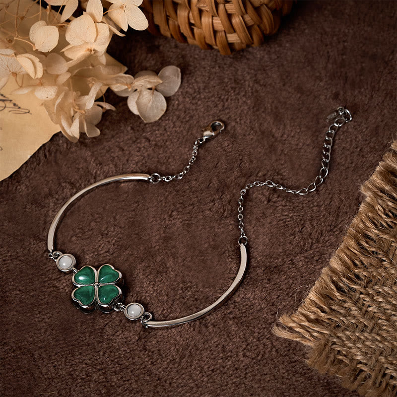 Nimara Ritual "FOR DEAREST MOTHER" Copper Four-Leaf Clover Luck Bracelet Includes Gift Message Card