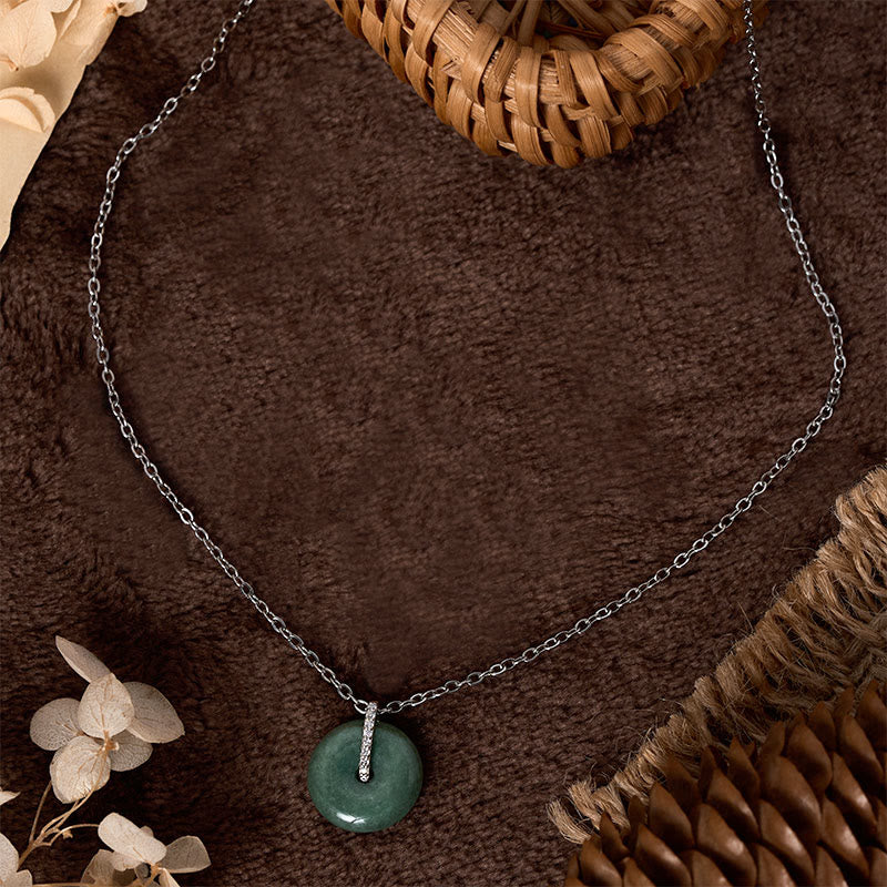 Nimara Ritual "FOR DEAREST MOTHER" Peace Buckle Jade 925 Sterling Silver Luck Necklace Pendants Includes Gift Message Card