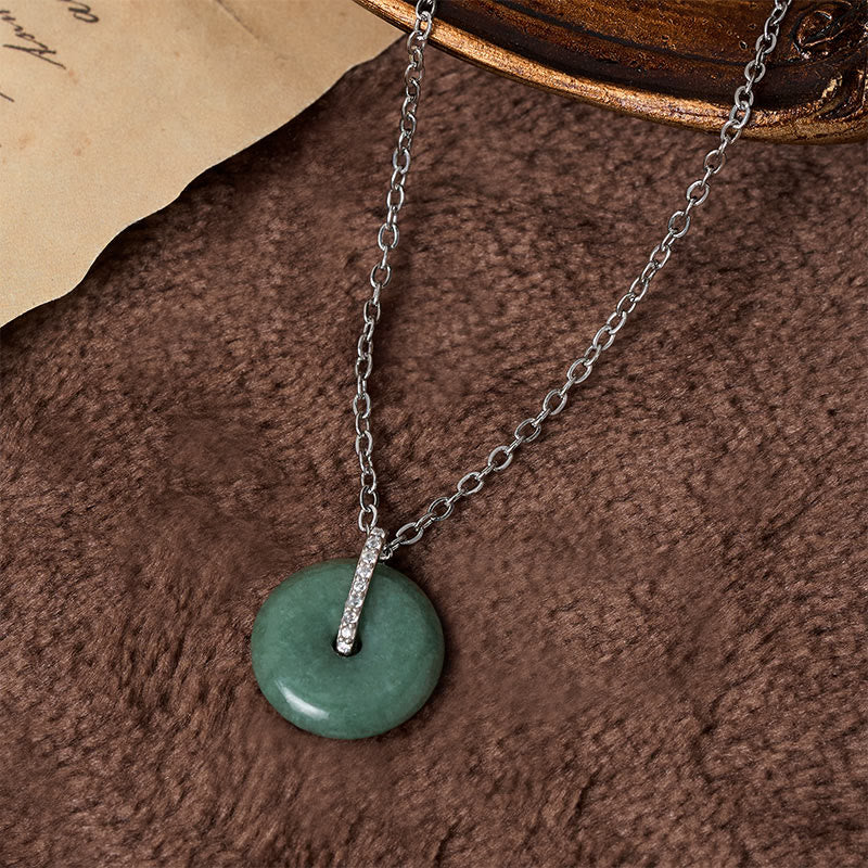 Nimara Ritual "FOR DEAREST MOTHER" Peace Buckle Jade 925 Sterling Silver Luck Necklace Pendants Includes Gift Message Card