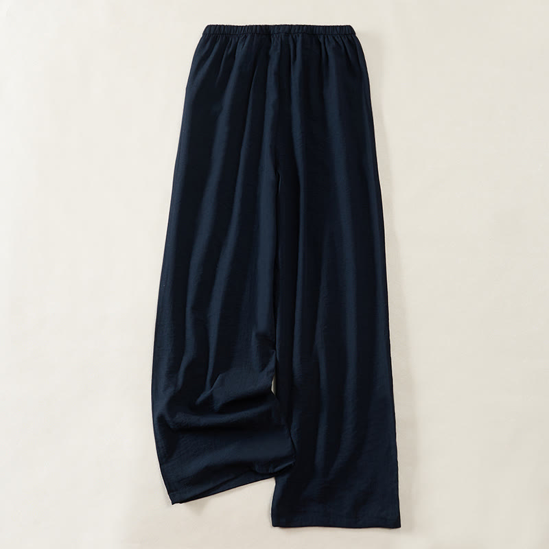 Nimara Ritual Simple Drawstring Design Women's Wide Leg Pants With Pockets