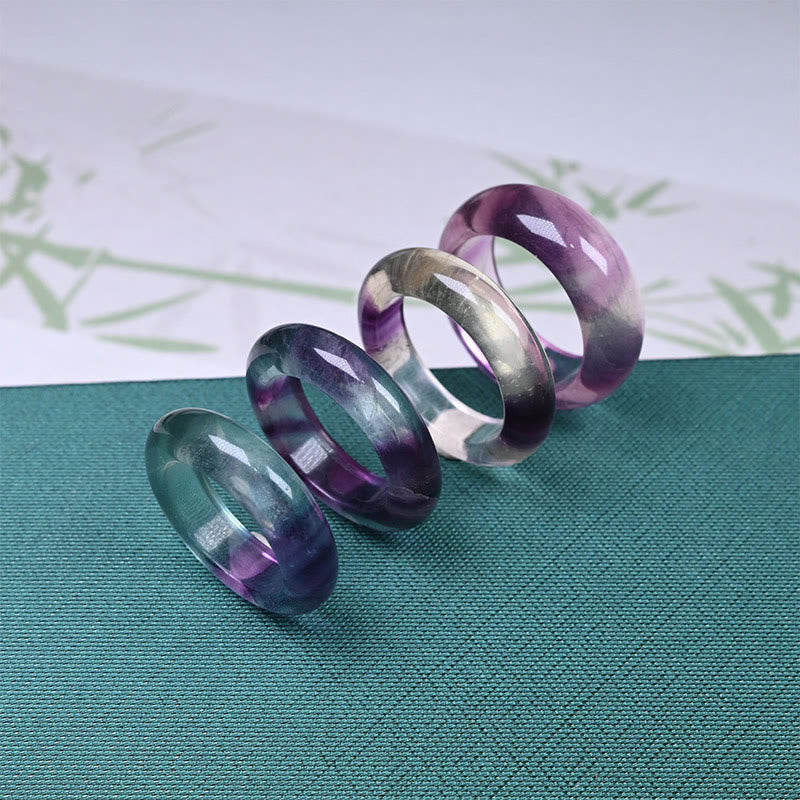 Nimara Ritual Natural Fluorite Protection Ring