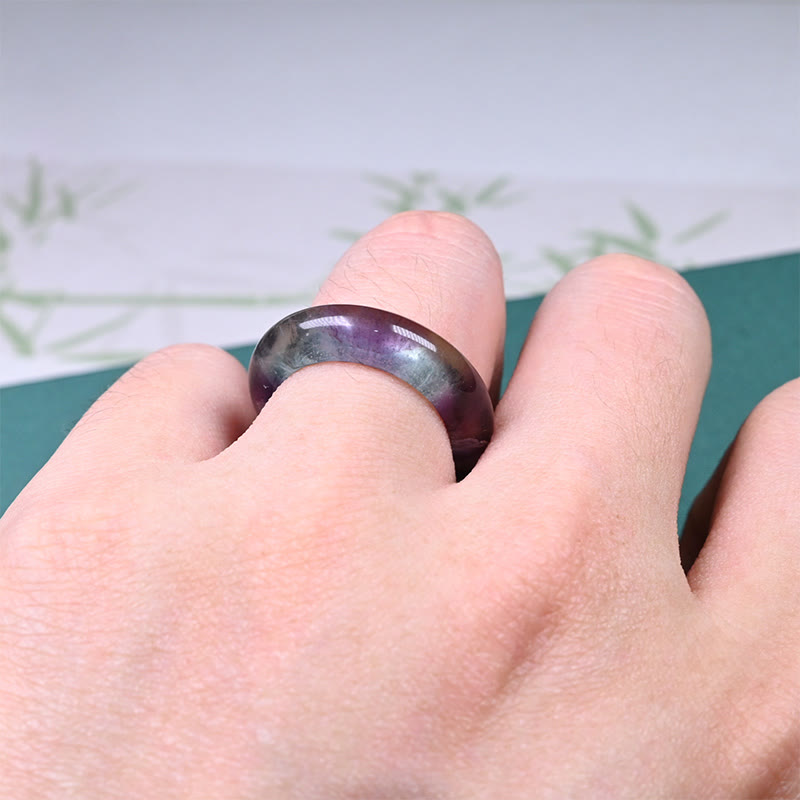 Nimara Ritual Natural Fluorite Protection Ring