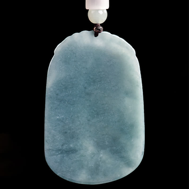 Nimara Ritual Natural Jade Carving Double Koi Fish Rope Prosperity Necklace Pendant