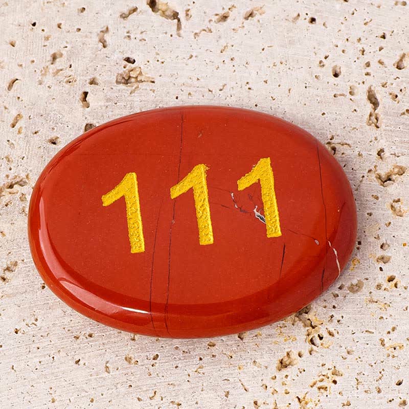 Nimara Ritual Angel Numbers White Crystal Red Jasper Pink Crystal Green Aventurine Meditation Palm Stone