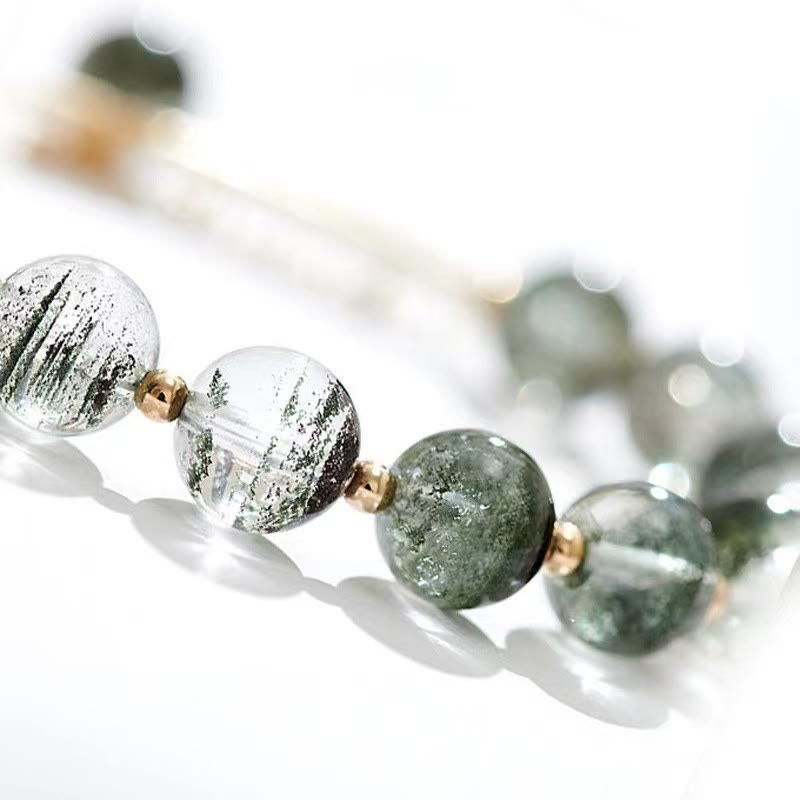 Nimara Ritual Green Phantom Crystal Confidence Charm Bracelet