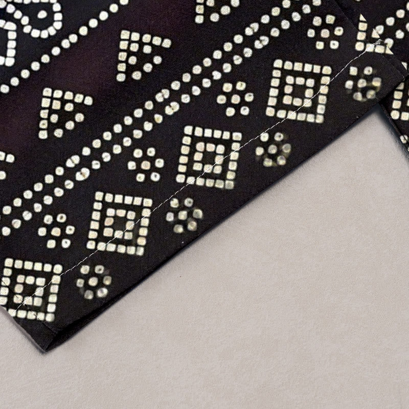 Nimara Ritual Pure Cotton Geometric Diamond Motifs Dots Pattern Women's Elastic Waist Pants With Pockets