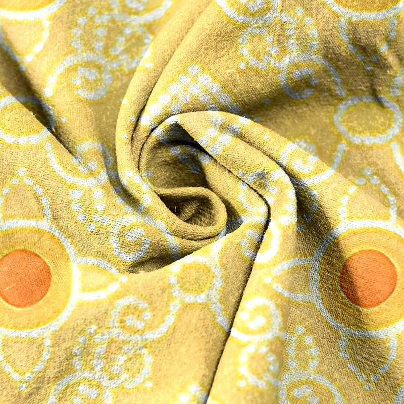 Nimara Ritual Pure Cotton Geometric Diamond Motifs Dots Pattern Women's Elastic Waist Pants With Pockets