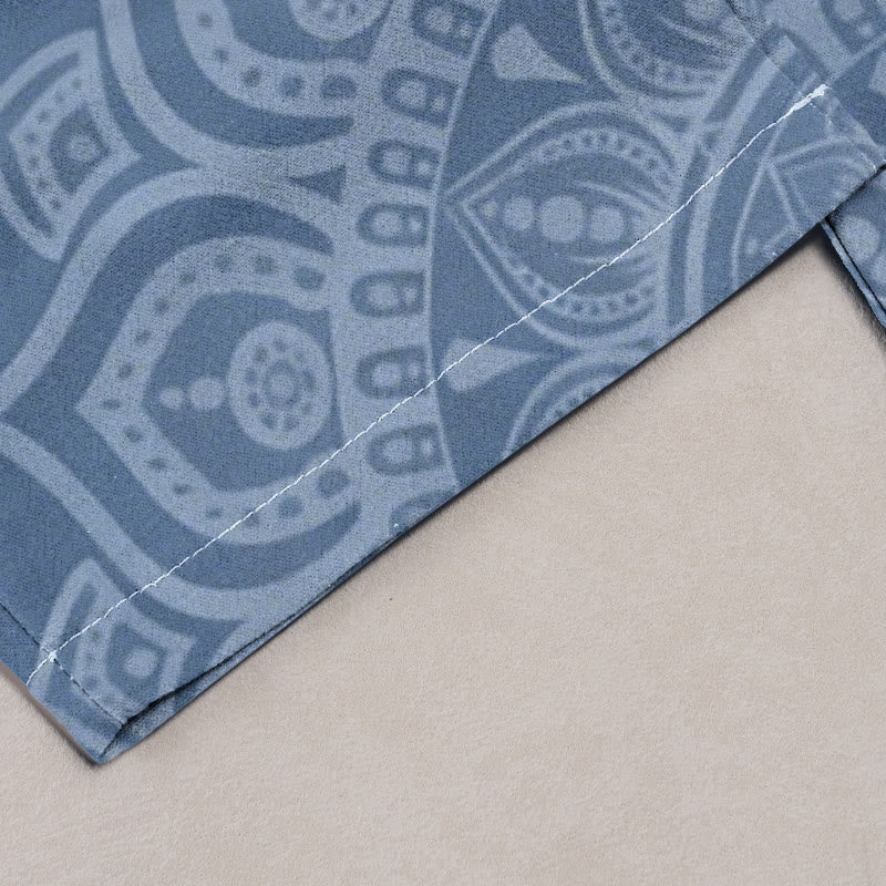 Nimara Ritual Pure Cotton Mandala Pattern Women's Elastic Waist Pants With Pockets