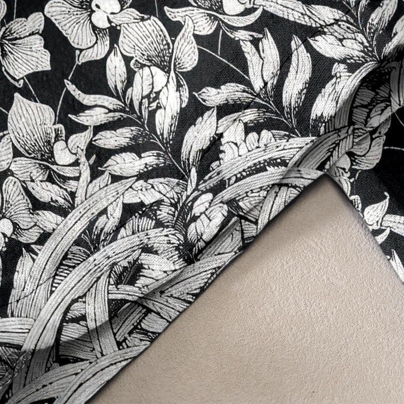 Nimara Ritual Pure Cotton Flower Petal Pattern Women's Elastic Waist Pants With Pockets