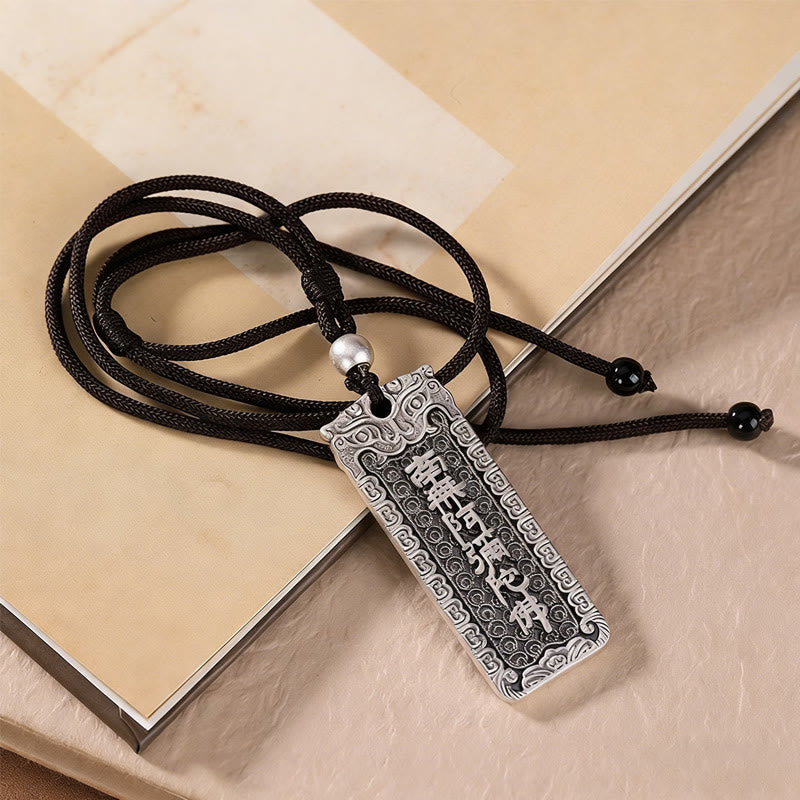 Nimara Ritual Copper Namo Amitabha Om Mani Padme Hum Rope Wisdom Necklace Pendant