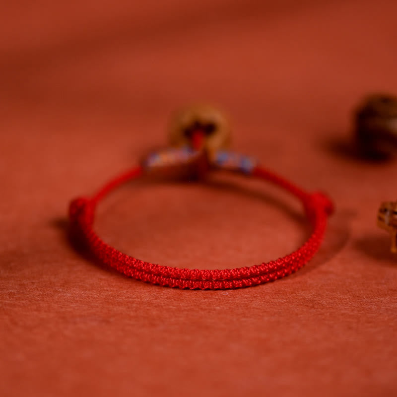 Nimara Ritual Plaited Peach Pit Red String Strength Adjustable Cats Dogs Pet Collar