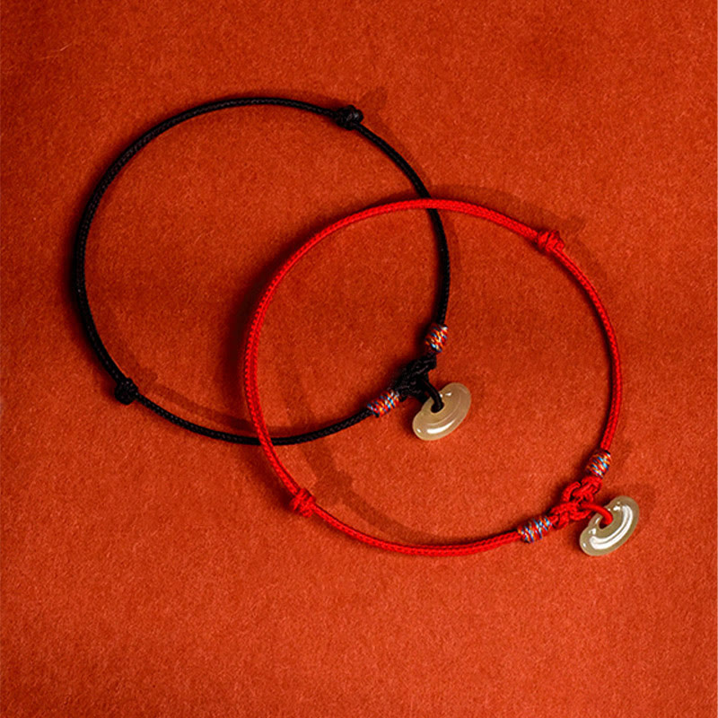 Nimara Ritual Red String Plaited Jade Protection Adjustable Cats Dogs Pet Collar