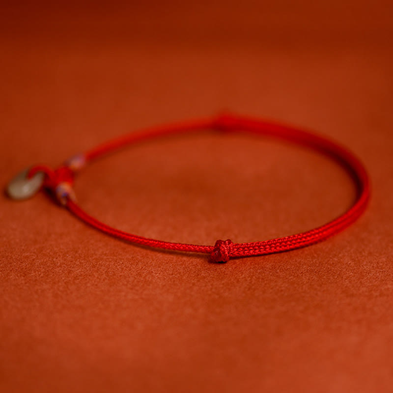 Nimara Ritual Red String Plaited Jade Protection Adjustable Cats Dogs Pet Collar