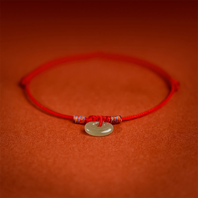 Nimara Ritual Red String Plaited Jade Protection Adjustable Cats Dogs Pet Collar