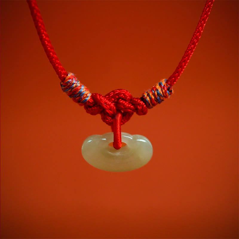 Nimara Ritual Red String Plaited Jade Protection Adjustable Cats Dogs Pet Collar