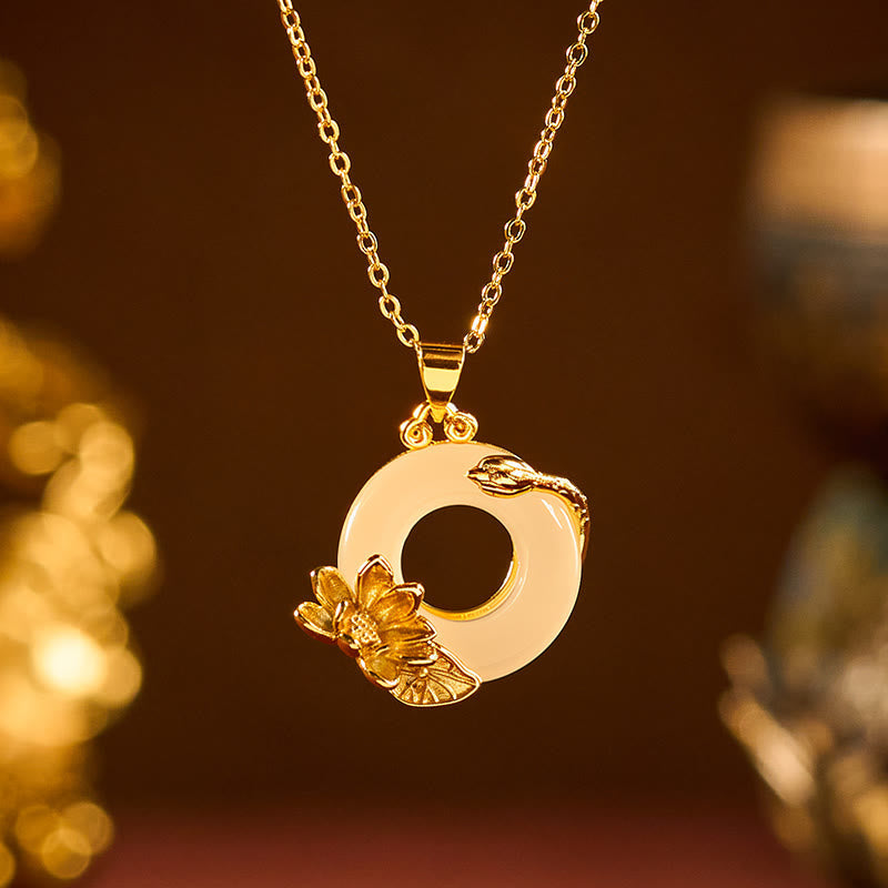 Nimara Ritual Lotus Peace Buckle Peace Necklace Pendant