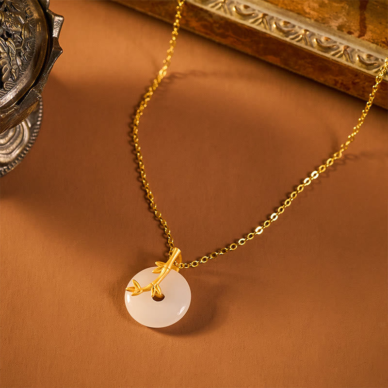 Nimara Ritual Bamboo Peace Buckle Auspicious Necklace Pendant