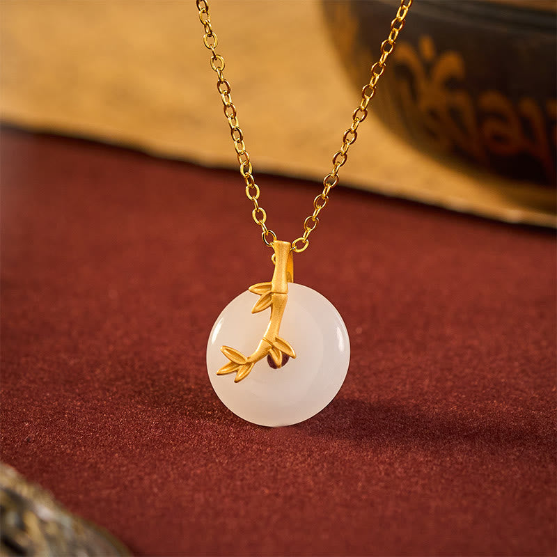 Nimara Ritual Bamboo Peace Buckle Auspicious Necklace Pendant