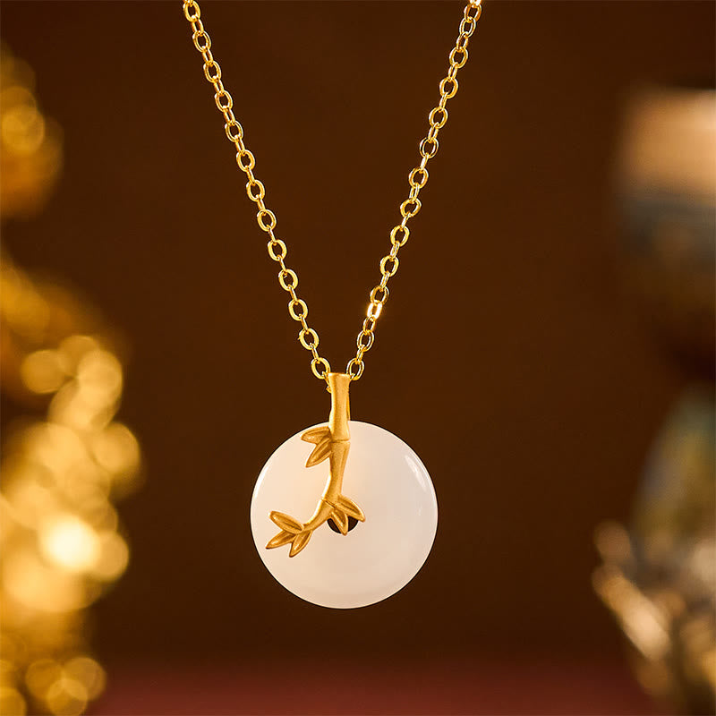 Nimara Ritual Bamboo Peace Buckle Auspicious Necklace Pendant