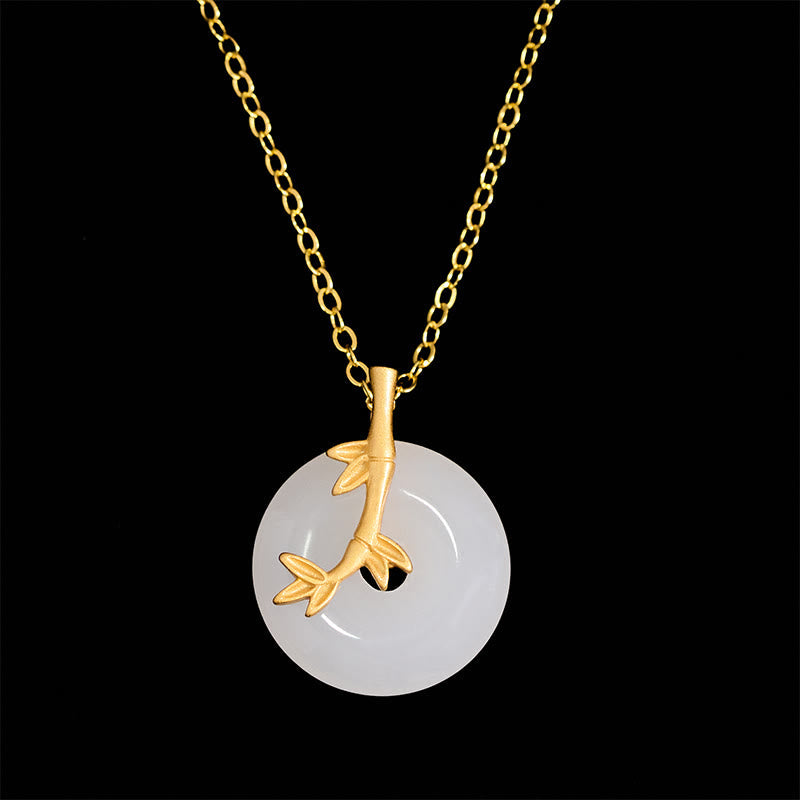 Nimara Ritual Bamboo Peace Buckle Auspicious Necklace Pendant
