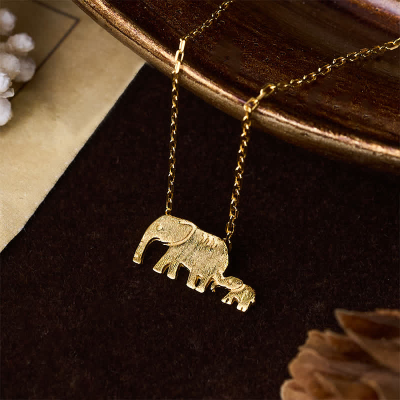 Nimara Ritual "FOR DEAREST MOTHER" Elephant 925 Sterling Silver Necklace Pendants Includes Gift Message Card