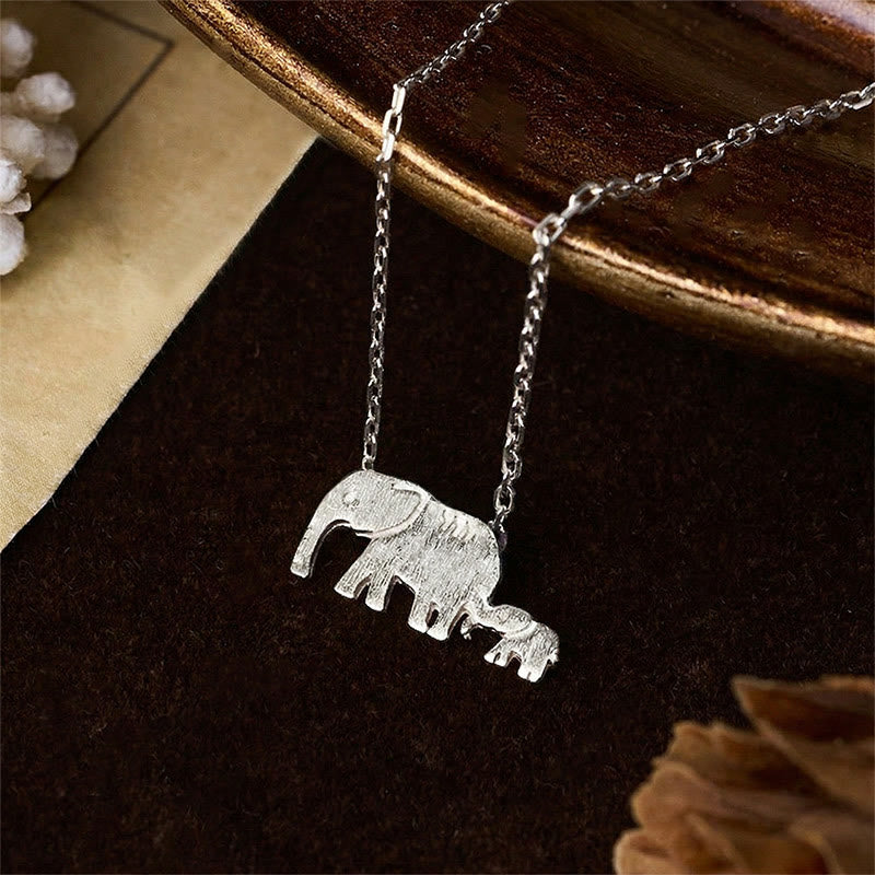 Nimara Ritual "FOR DEAREST MOTHER" Elephant 925 Sterling Silver Necklace Pendants Includes Gift Message Card