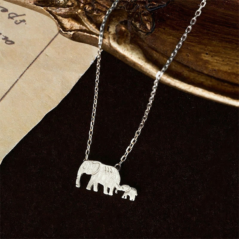Nimara Ritual "FOR DEAREST MOTHER" Elephant 925 Sterling Silver Necklace Pendants Includes Gift Message Card