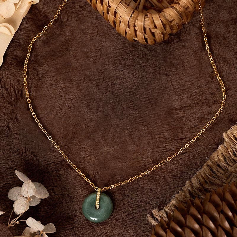 Nimara Ritual "FOR DEAREST MOTHER" Peace Buckle Jade 925 Sterling Silver Luck Necklace Pendants Includes Gift Message Card