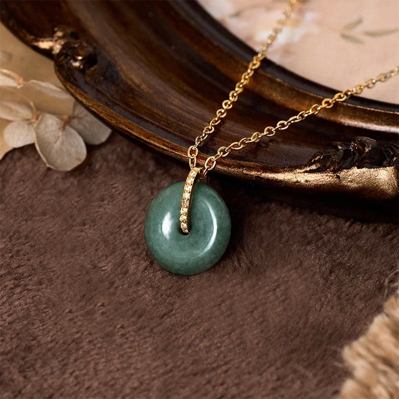 Nimara Ritual "FOR DEAREST MOTHER" Peace Buckle Jade 925 Sterling Silver Luck Necklace Pendants Includes Gift Message Card