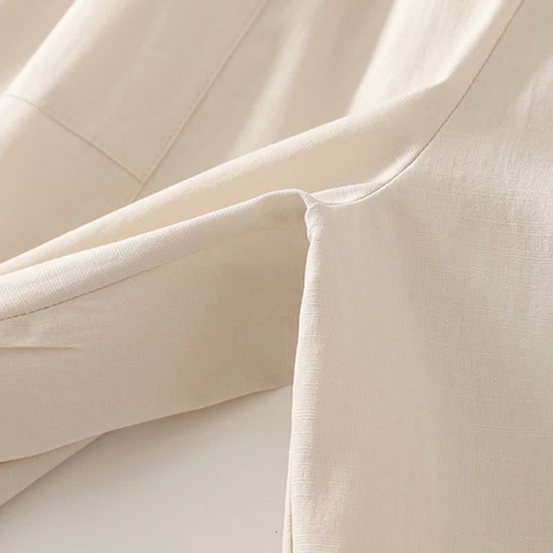 Nimara Ritual Spring Solid Color Elastic Waist Cotton Women's Straight Leg Pants With Pockets