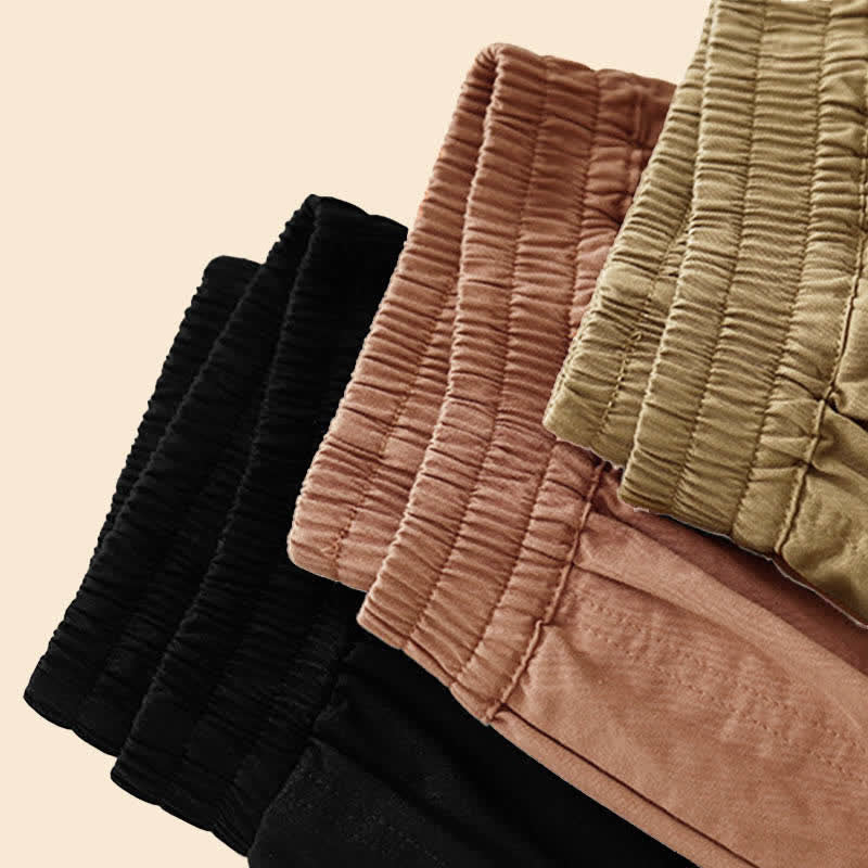 Nimara Ritual Summer Cotton Elastic Waist Women's Half Pants With Pockets
